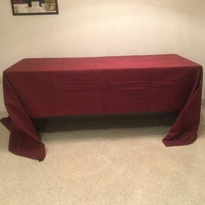 ✨LAST CHANCE! THIS CLOSET IS CLOSING ON 10/1✨ Handmade Burgundy Tablecloth